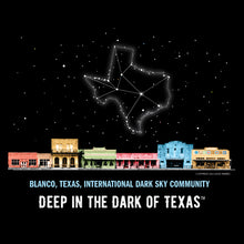 Load image into Gallery viewer, Texas Constellation T-Shirt - Deep in the Dark of Texas (TM) - Unisex - Free Delivery