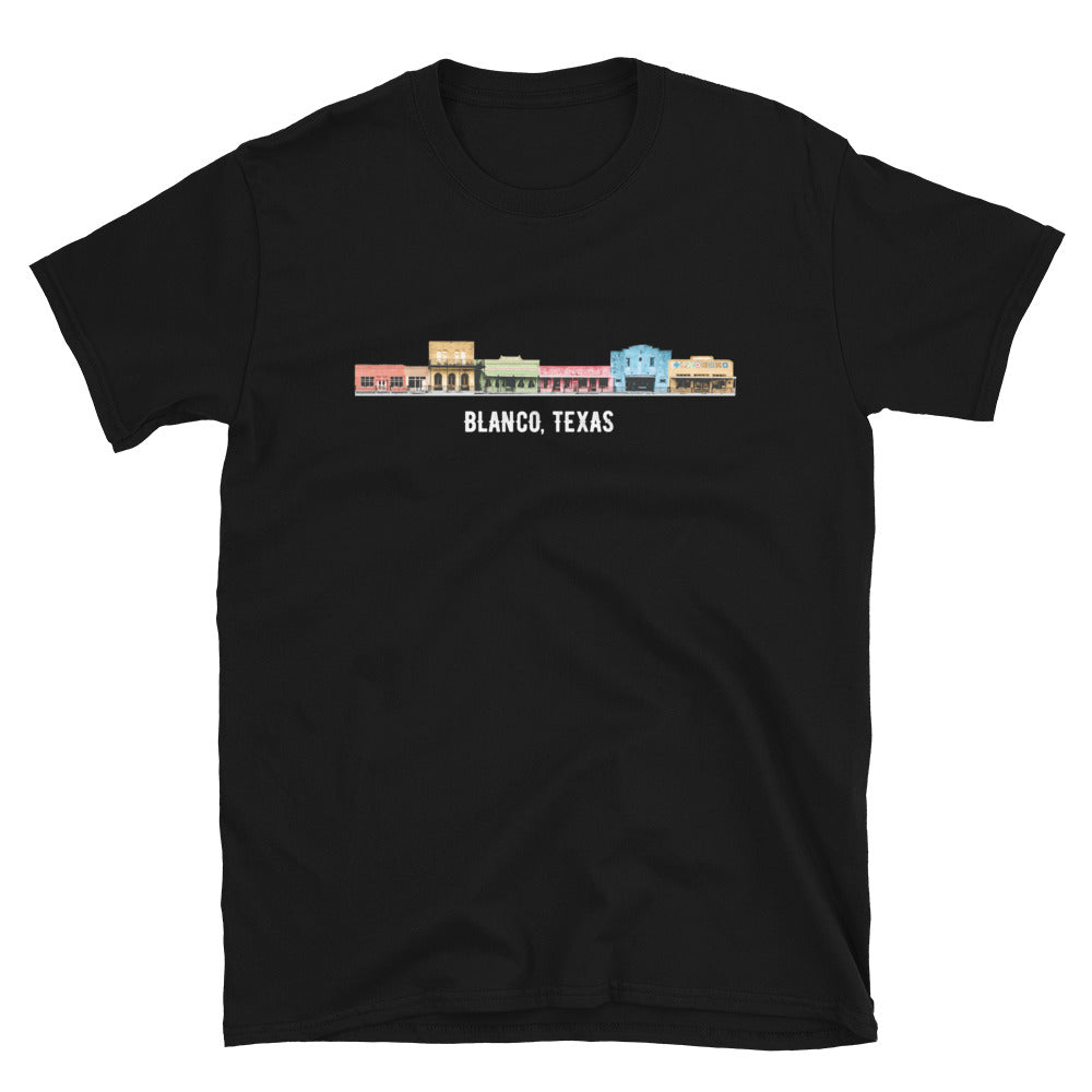 Downtown Blanco, Texas - Short-Sleeve Unisex T-Shirt - Free Delivery
