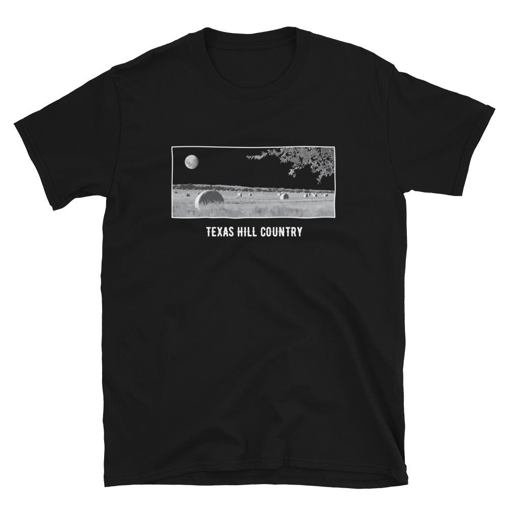 Hay rolls in the Texas Hill Country - Short-Sleeve Unisex T-Shirt - Free delivery
